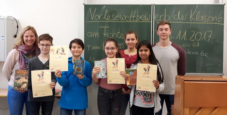 Wettbewerb der vier Vorlesesieger der Klassen 6