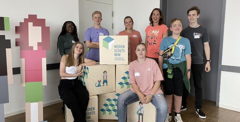 Die Medienscouts des Fichte-Gymnasiums auf der Medienscouts Convention 2022 in Düsseldorf