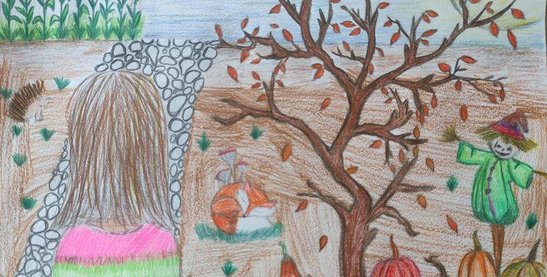 Das Kunstwerk des Monats November stammt diesmal von Marija Enter aus der Klasse 6c.