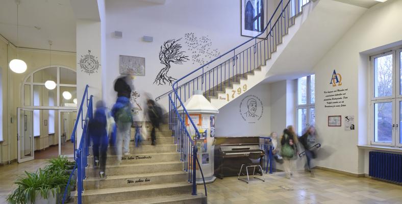 Der Lichthof am Fichte-Gymnasium