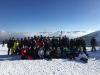 Die Teilnehmer der Skifahrt 2018 vor einem tollen Alpenpanorama.